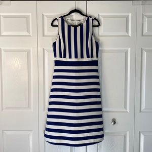 Brand new navy and white striped Ann Taylor dress